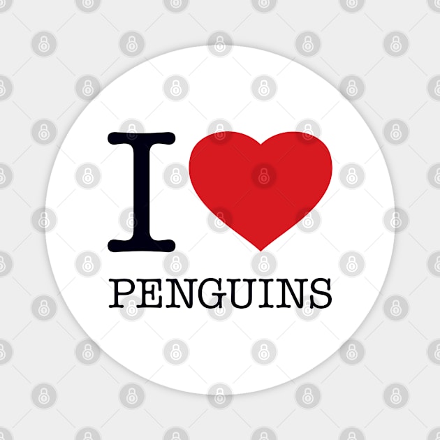 I LOVE PENGUINS Magnet by eyesblau